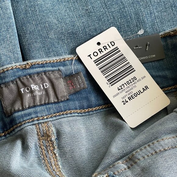 NEW Torrid Jogger Superstretch Midrise Jean Magnetic - Size 24 - Picture 9 of 11